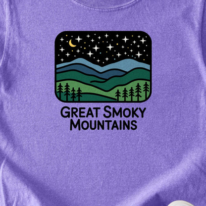 Great Smoky Mountains at Night Kids Cotton T-Shirt