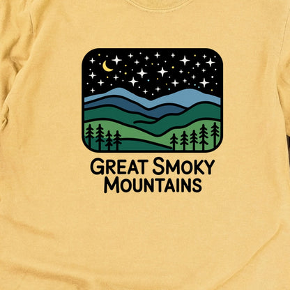 Great Smoky Mountains at Night Cotton Long Sleeve