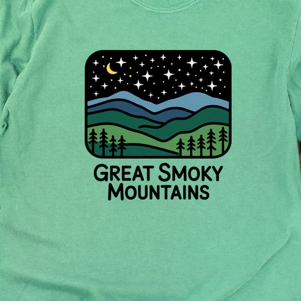 Great Smoky Mountains at Night Cotton Long Sleeve