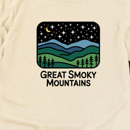 Great Smoky Mountains at Night Cotton Long Sleeve