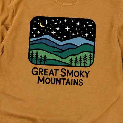 Great Smoky Mountains at Night Cotton Long Sleeve