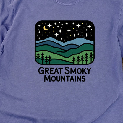 Great Smoky Mountains at Night Cotton Long Sleeve