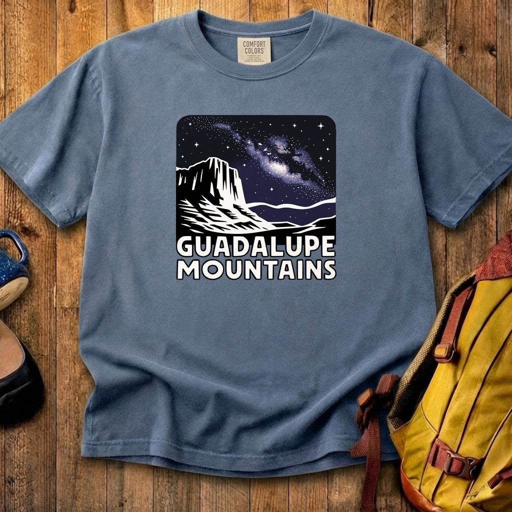 Guadalupe Mountains at Night Cotton T-Shirt
