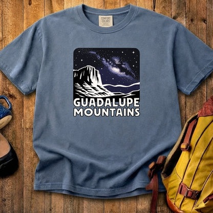 Guadalupe Mountains at Night Cotton T-Shirt