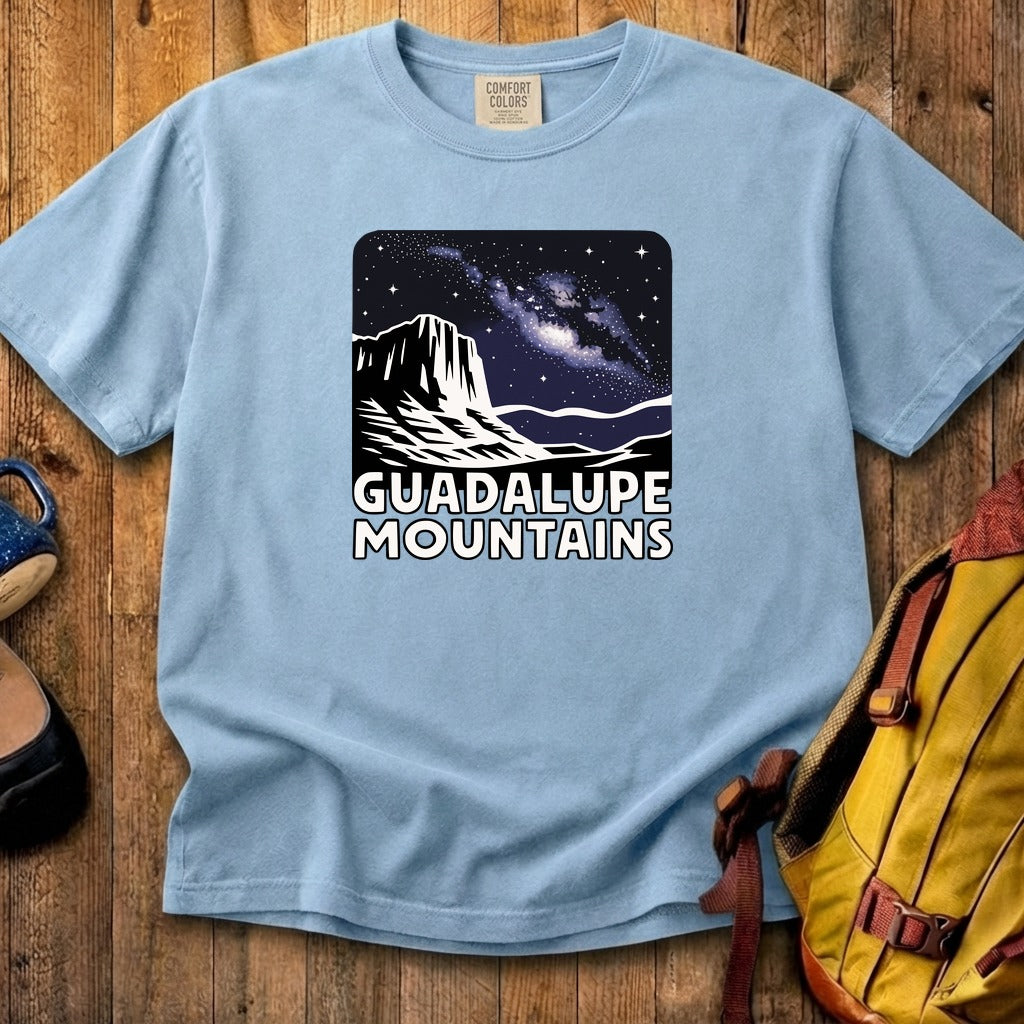 Guadalupe Mountains at Night Cotton T-Shirt