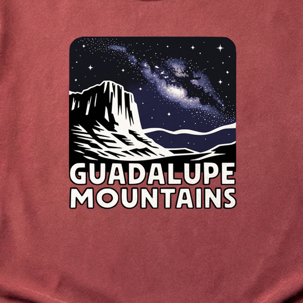 Guadalupe Mountains at Night Cotton T-Shirt