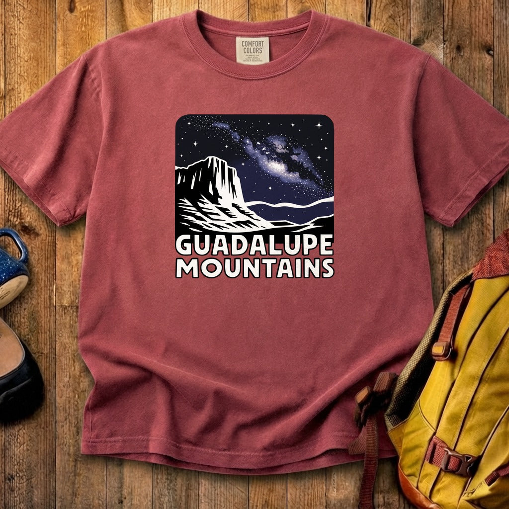 Guadalupe Mountains at Night Cotton T-Shirt