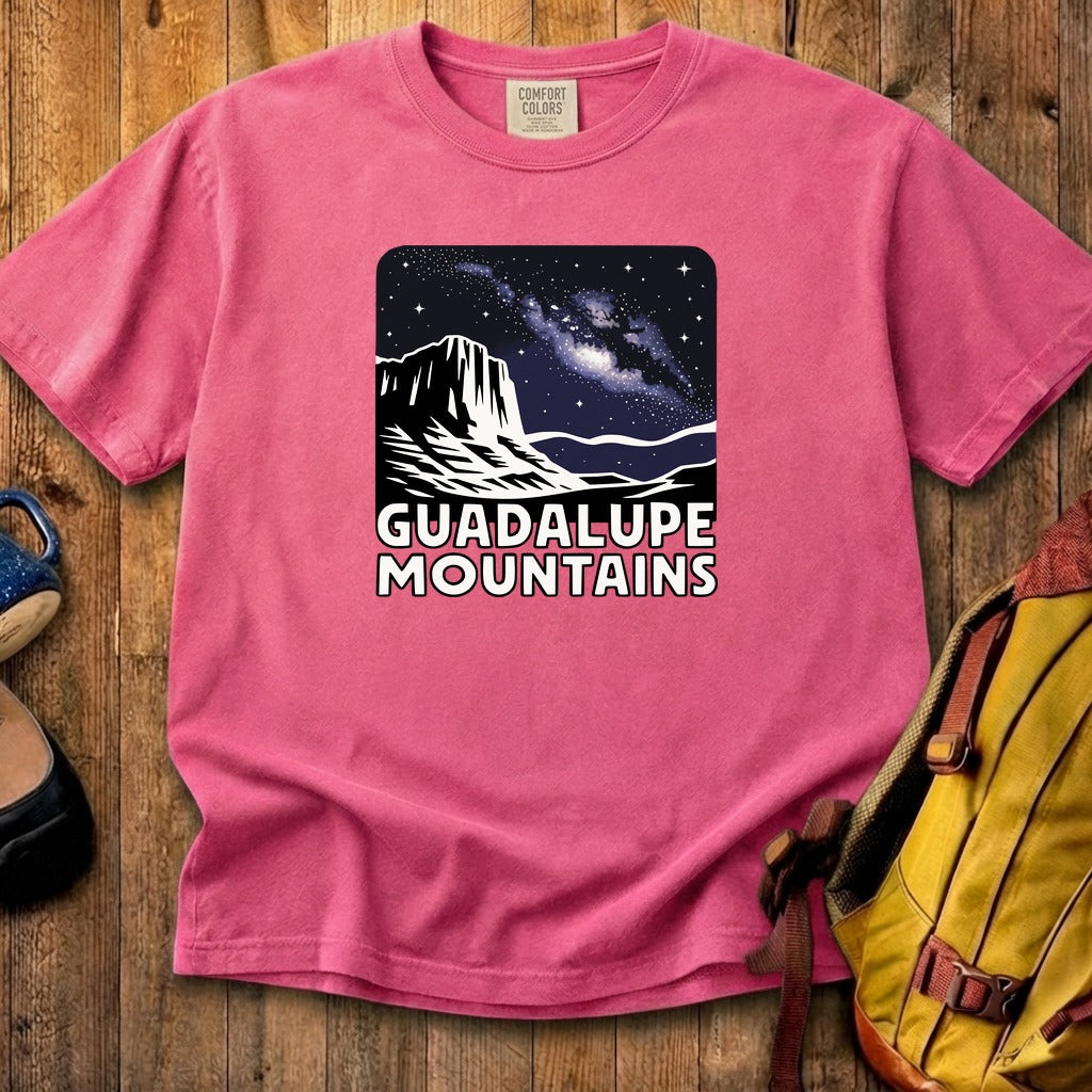 Guadalupe Mountains at Night Cotton T-Shirt