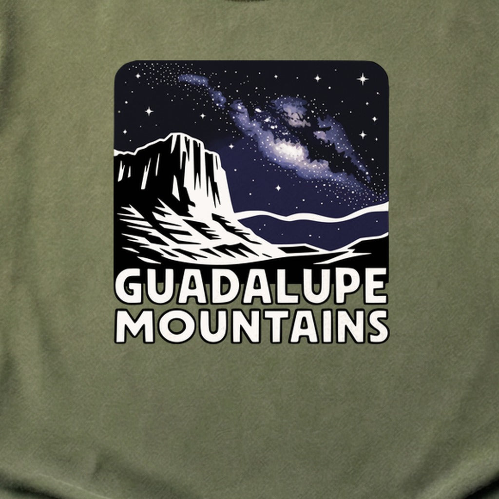 Guadalupe Mountains at Night Cotton T-Shirt