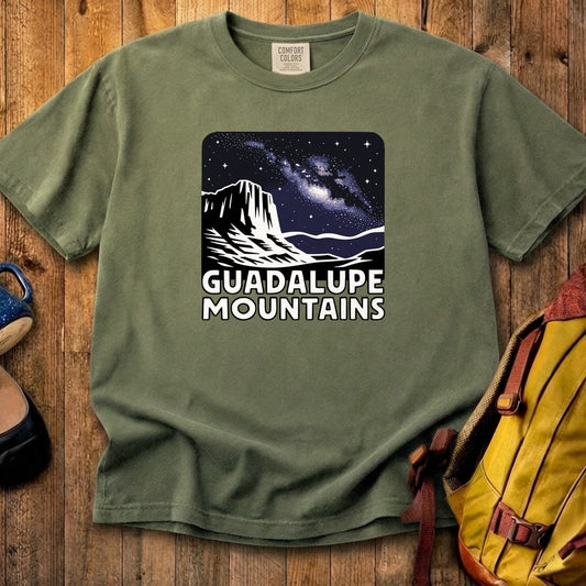 Guadalupe Mountains at Night Cotton T-Shirt