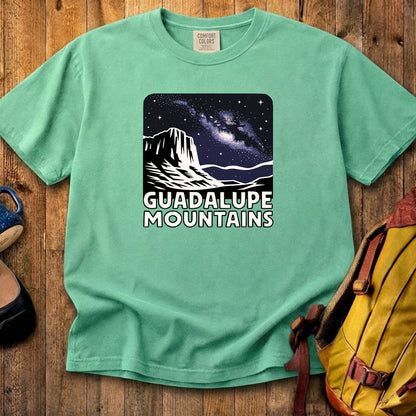 Guadalupe Mountains at Night Cotton T-Shirt