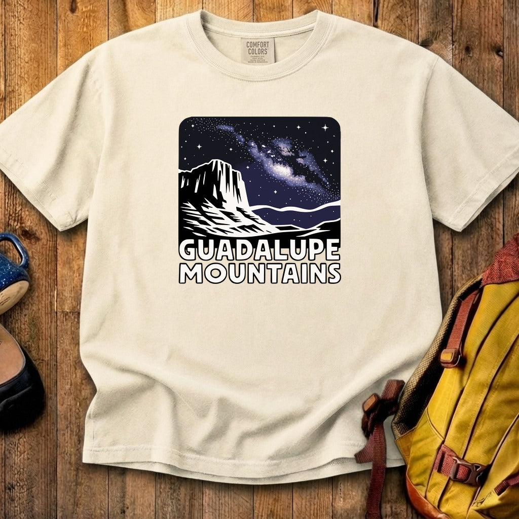 Guadalupe Mountains at Night Cotton T-Shirt