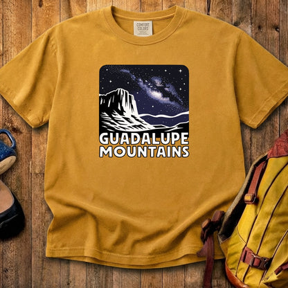 Guadalupe Mountains at Night Cotton T-Shirt