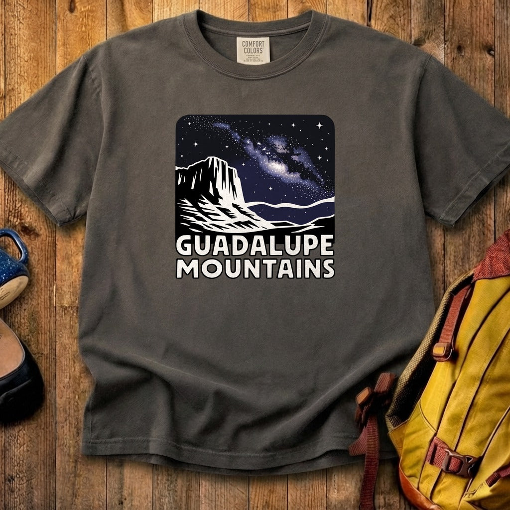 Guadalupe Mountains at Night Cotton T-Shirt