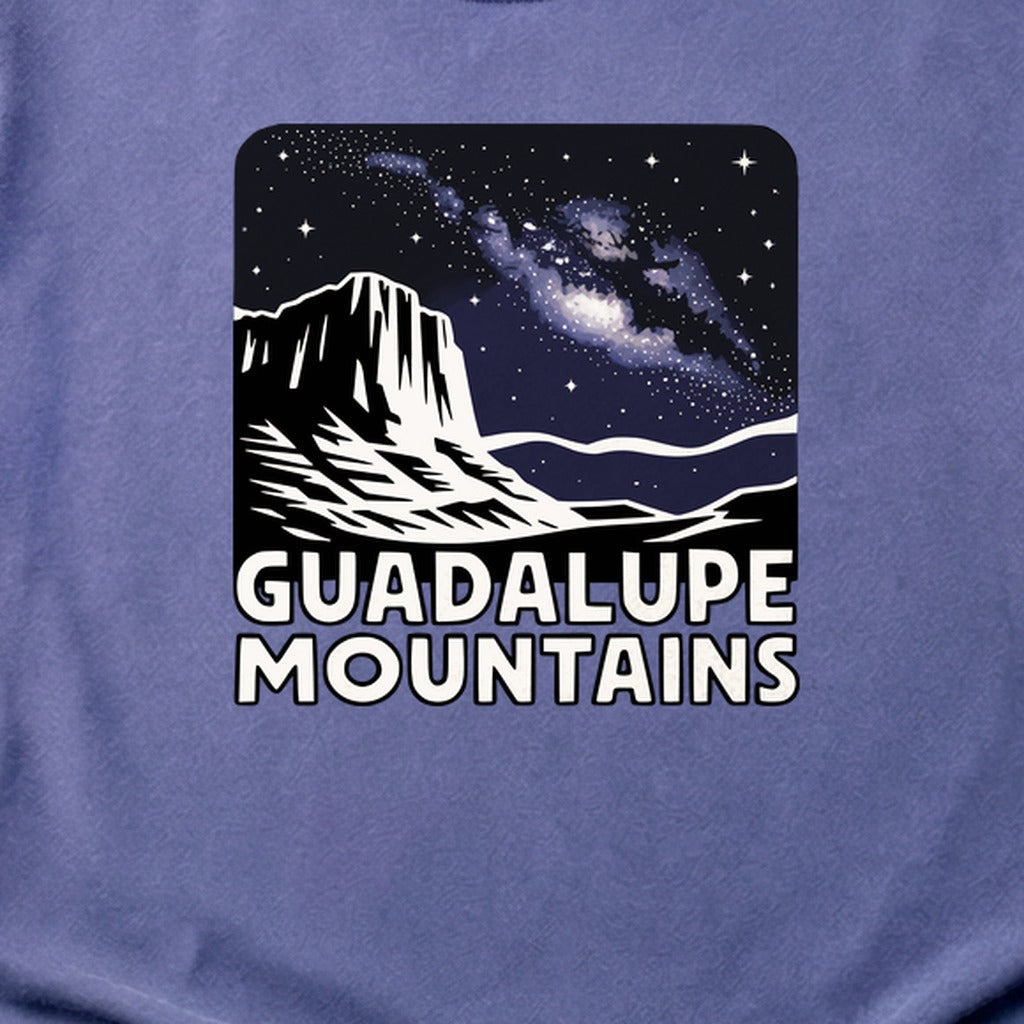 Guadalupe Mountains at Night Cotton T-Shirt