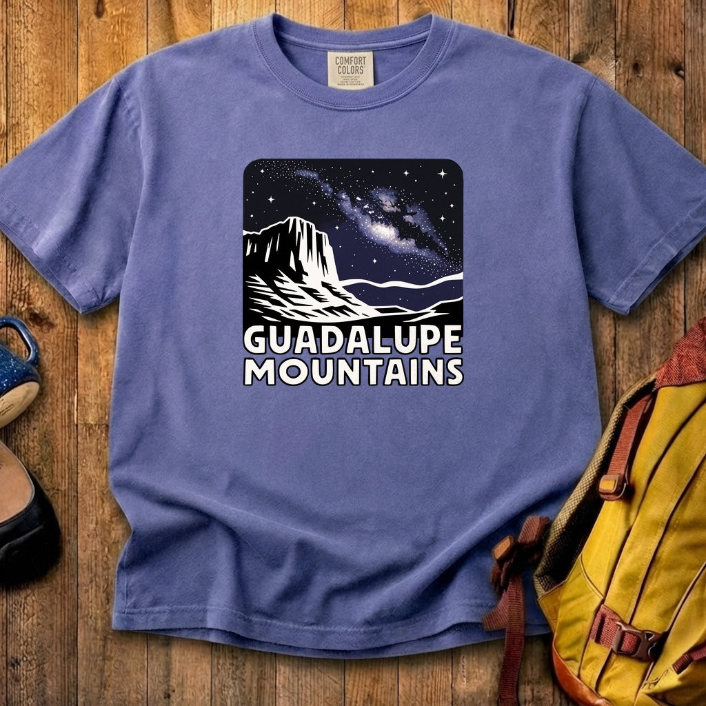 Guadalupe Mountains at Night Cotton T-Shirt