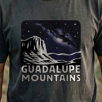 Guadalupe Mountains at Night Cotton T-Shirt