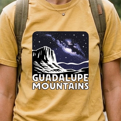 Guadalupe Mountains at Night Cotton T-Shirt