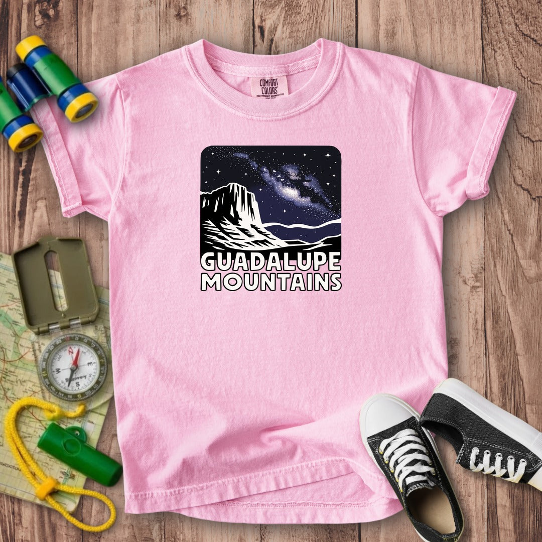 Guadalupe Mountains at Night Kids Cotton T-Shirt