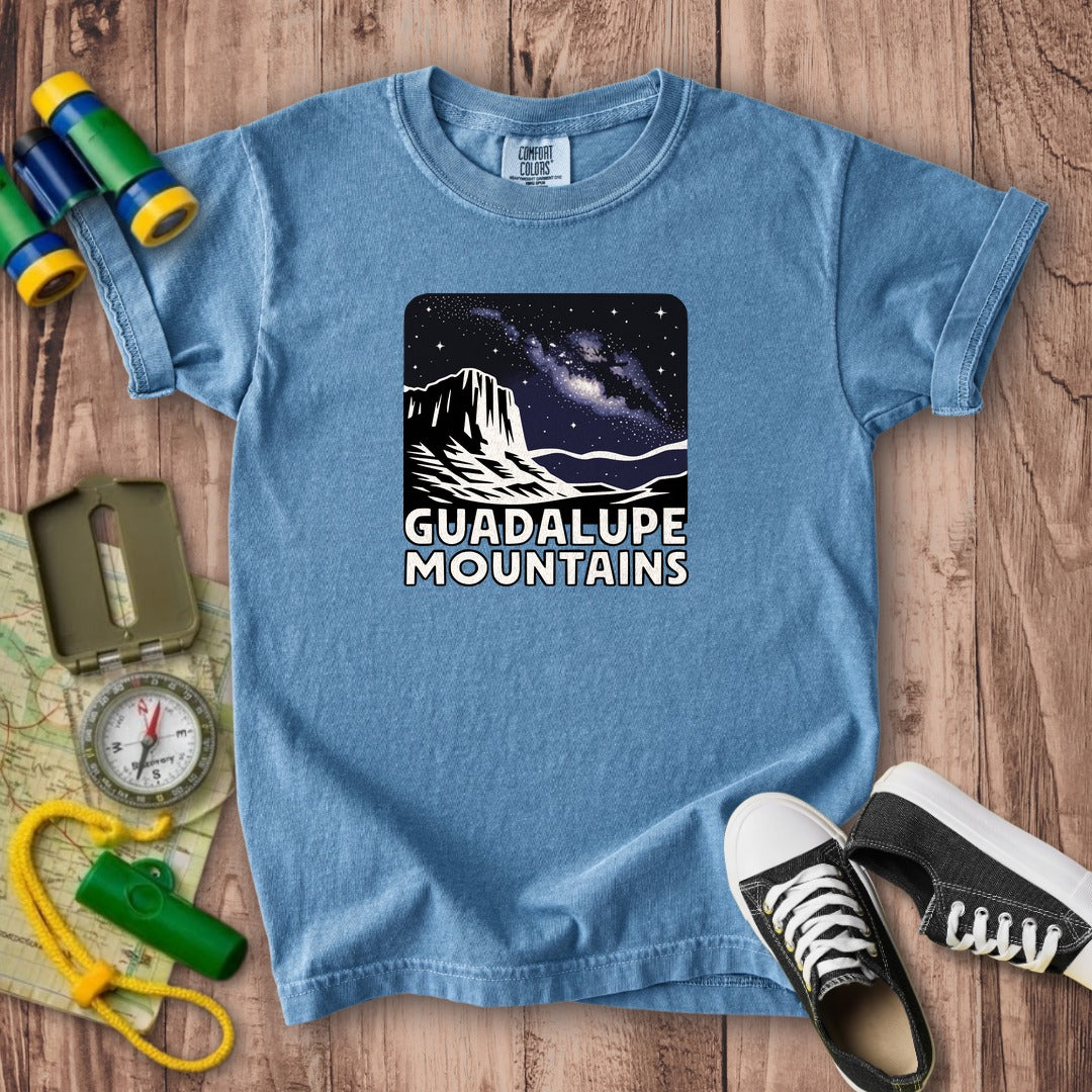 Guadalupe Mountains at Night Kids Cotton T-Shirt
