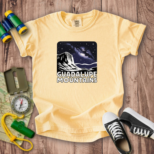 Guadalupe Mountains at Night Kids Cotton T-Shirt