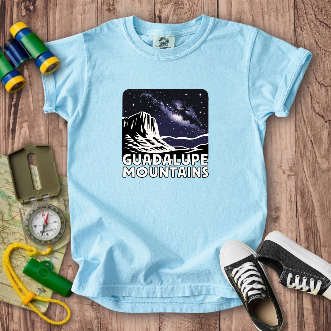 Guadalupe Mountains at Night Kids Cotton T-Shirt