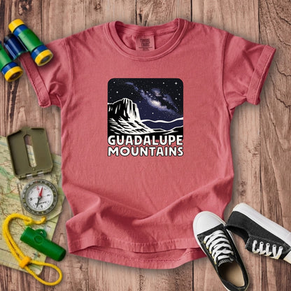 Guadalupe Mountains at Night Kids Cotton T-Shirt
