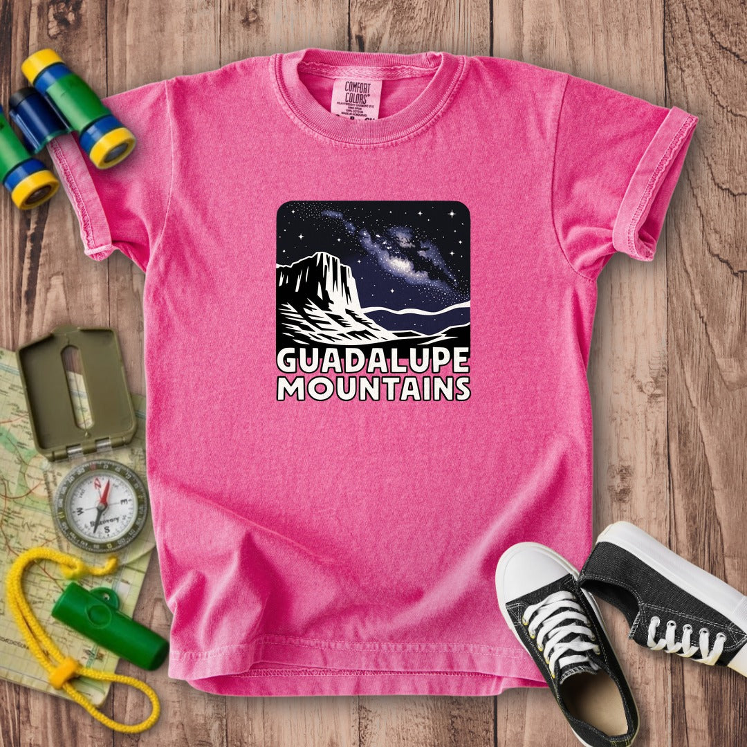 Guadalupe Mountains at Night Kids Cotton T-Shirt