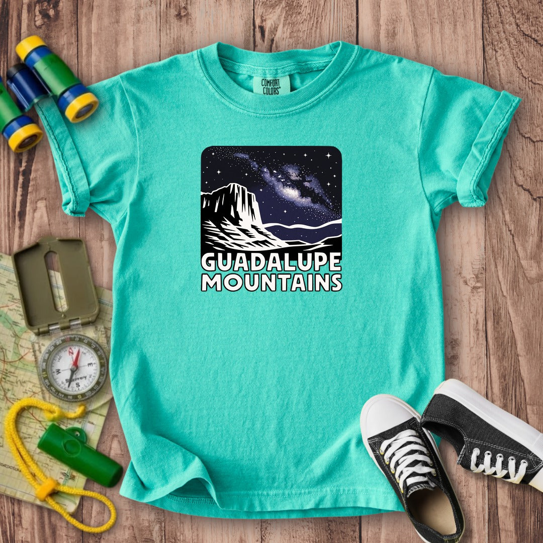 Guadalupe Mountains at Night Kids Cotton T-Shirt