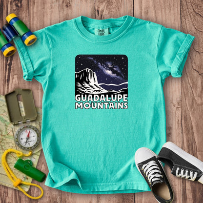 Guadalupe Mountains at Night Kids Cotton T-Shirt