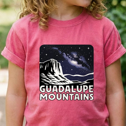 Guadalupe Mountains at Night Kids Cotton T-Shirt