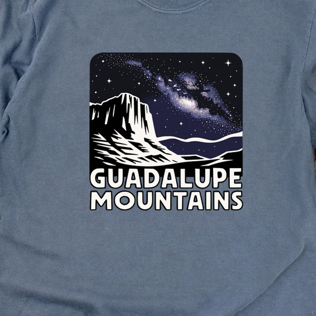 Guadalupe Mountains at Night Cotton Long Sleeve