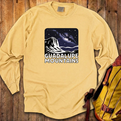Guadalupe Mountains at Night Cotton Long Sleeve