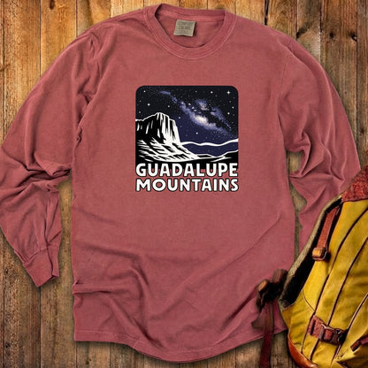 Guadalupe Mountains at Night Cotton Long Sleeve