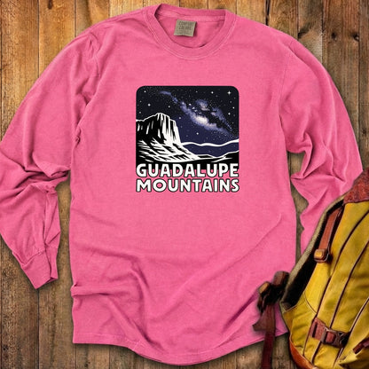 Guadalupe Mountains at Night Cotton Long Sleeve