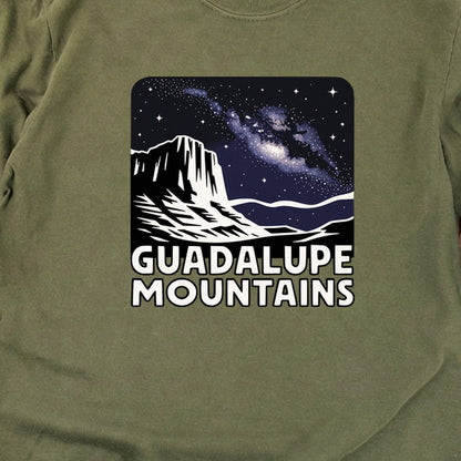 Guadalupe Mountains at Night Cotton Long Sleeve