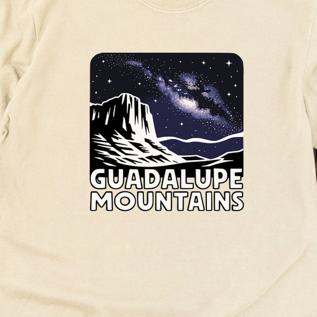 Guadalupe Mountains at Night Cotton Long Sleeve
