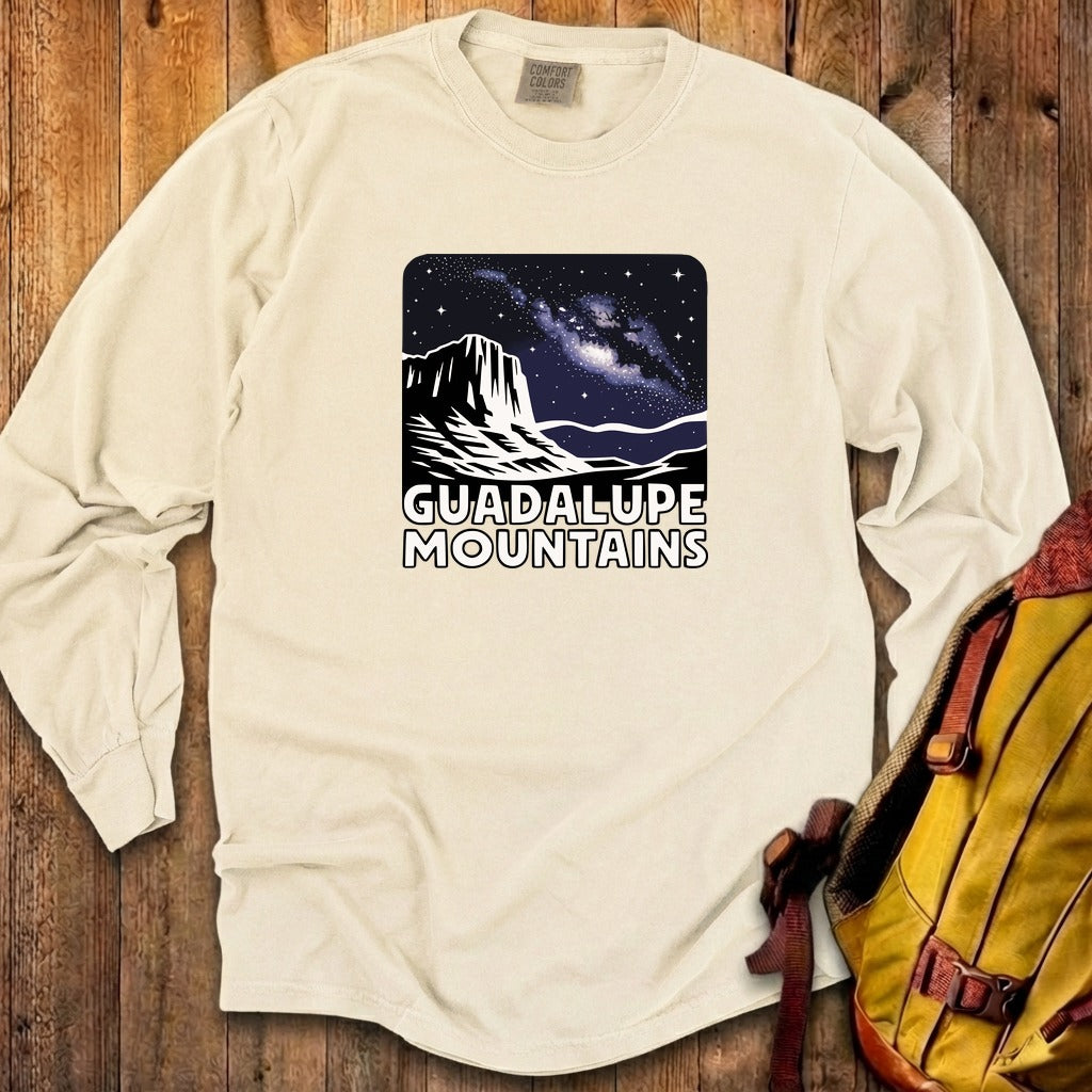 Guadalupe Mountains at Night Cotton Long Sleeve
