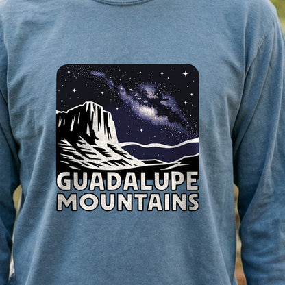 Guadalupe Mountains at Night Cotton Long Sleeve