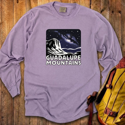 Guadalupe Mountains at Night Cotton Long Sleeve
