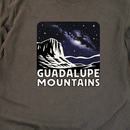 Guadalupe Mountains at Night Cotton Long Sleeve