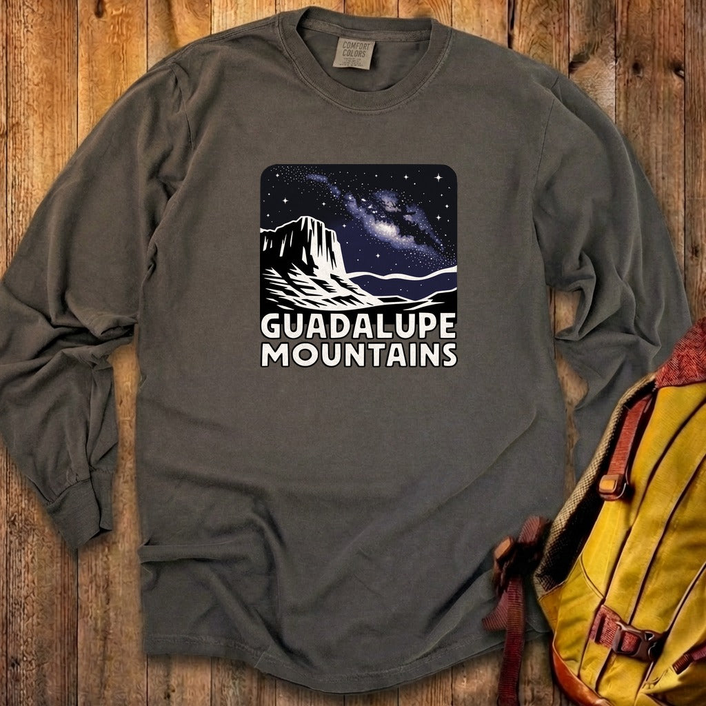 Guadalupe Mountains at Night Cotton Long Sleeve