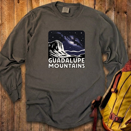 Guadalupe Mountains at Night Cotton Long Sleeve