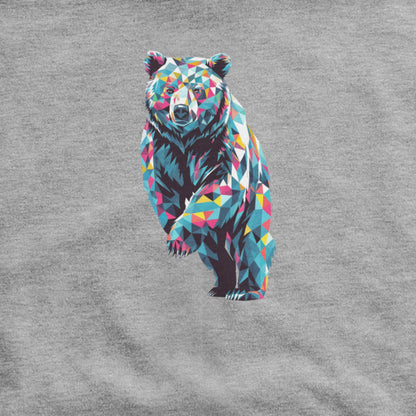 Bear Mosaic Hoodie Adventure and Outdoors Themed Hoodie