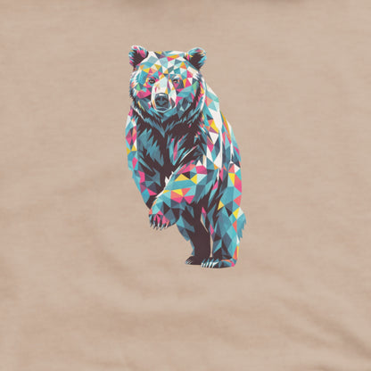 Bear Mosaic Hoodie Adventure and Outdoors Themed Hoodie