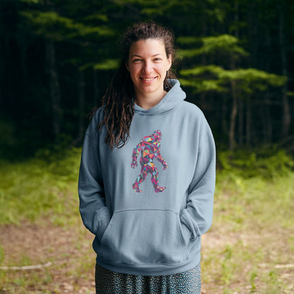 Sasquatch Mosaic Hoodie Adventure and Outdoors Themed Hoodie