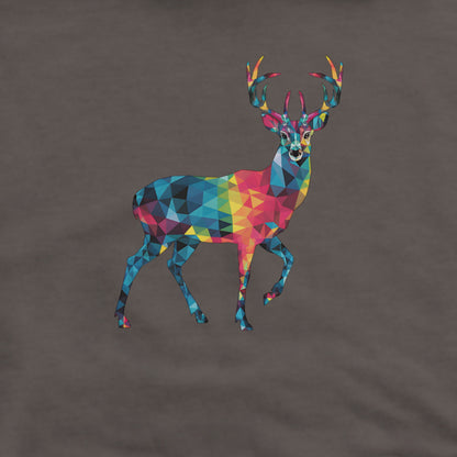 Deer Mosaic Hoodie Adventure and Outdoors Themed Hoodie