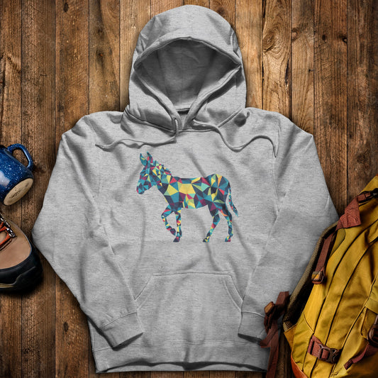 Donkey Mosaic Hoodie Sport Grey Adventure and Outdoors Themed Hoodie