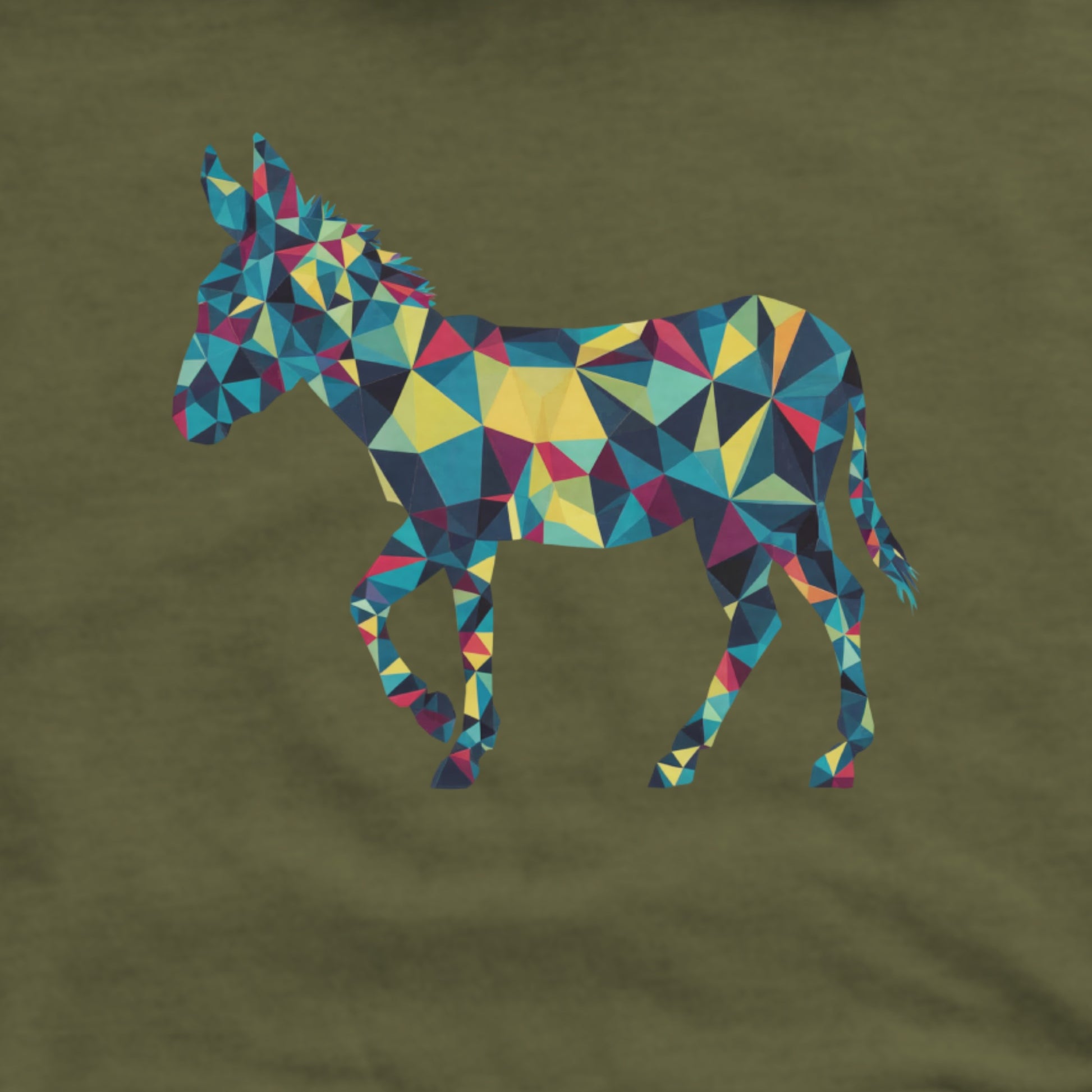 Donkey Mosaic Hoodie Adventure and Outdoors Themed Hoodie