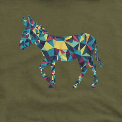 Donkey Mosaic Hoodie Adventure and Outdoors Themed Hoodie
